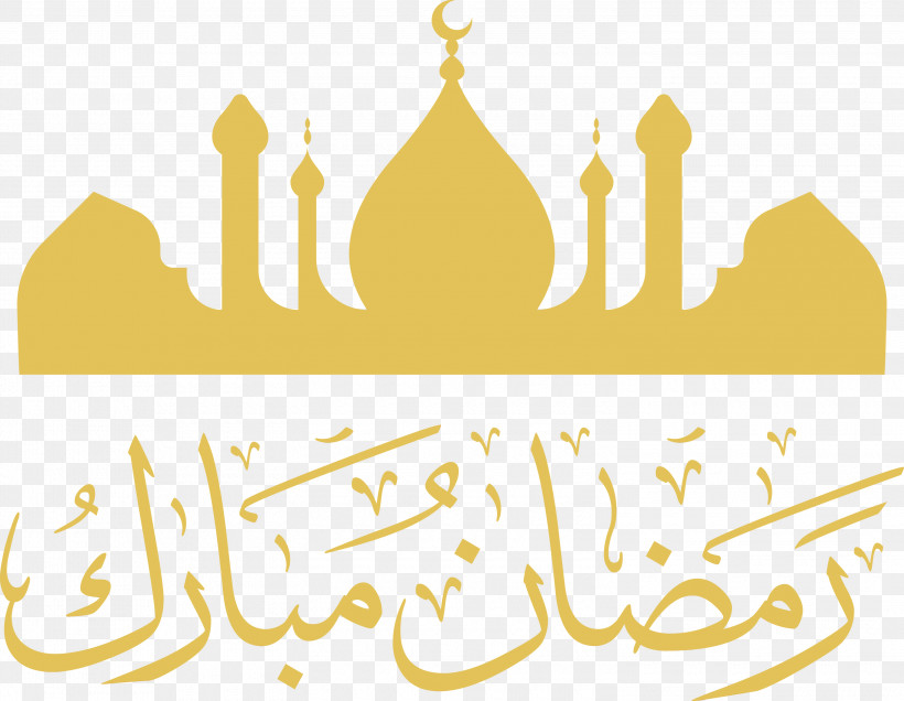 Logo Calligraphy Yellow Line Meter, PNG, 3000x2330px, Ramadan Kareem, Calligraphy, Geometry, Line, Logo Download Free