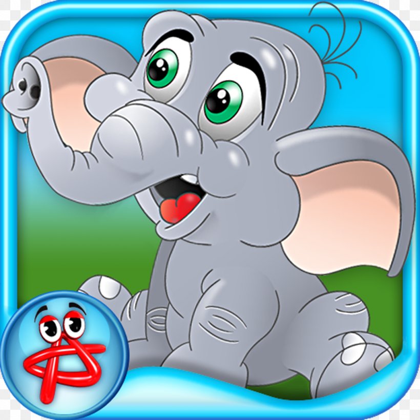 The Elephant's Child Free Animal Hide And Seek Kids Game Night In The Opera: Free Hidden Object Adventure, PNG, 1024x1024px, Watercolor, Cartoon, Flower, Frame, Heart Download Free