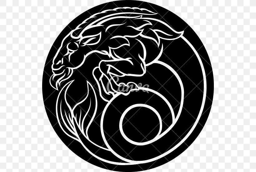 Capricorn Astrological Sign Horoscope Zodiac Astrology, PNG, 550x550px, Capricorn, Astrological Sign, Astrology, Black, Black And White Download Free