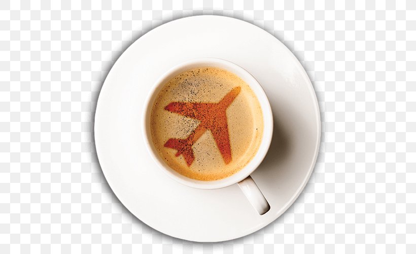 Coffee Airplane Cafe Tea Cappuccino, PNG, 500x500px, Coffee, Airline, Airplane, Barista, Cafe Download Free