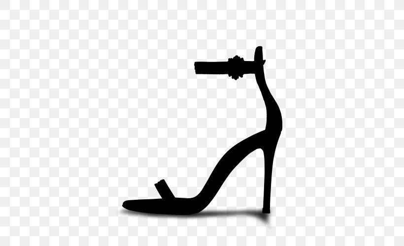 High-heeled Shoe Sandal Product Design Font, PNG, 500x500px, Shoe, Black, Black M, Blackandwhite, Footwear Download Free