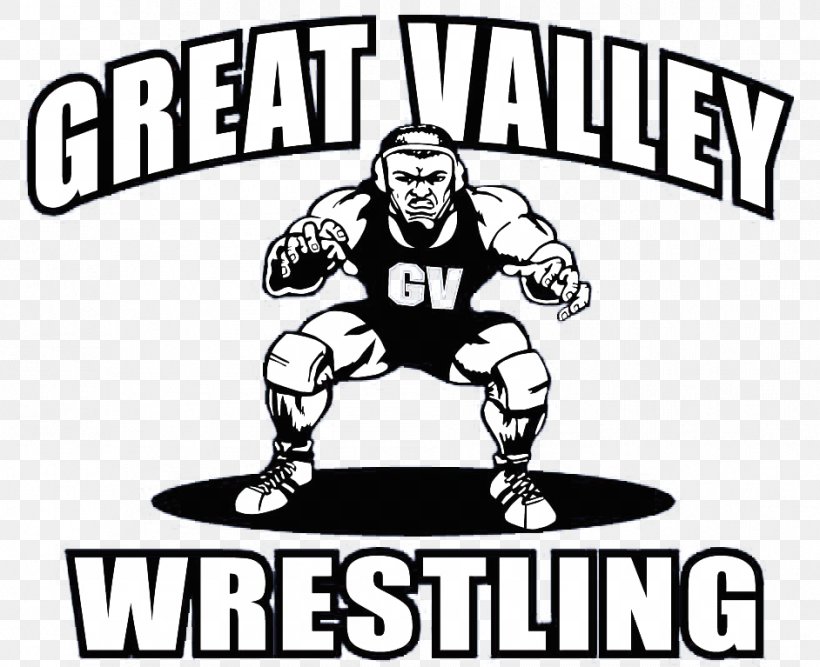 Logo Scholastic Wrestling Great Valley High School Middle School, PNG, 942x767px, Logo, Area, Artwork, Black And White, Brand Download Free