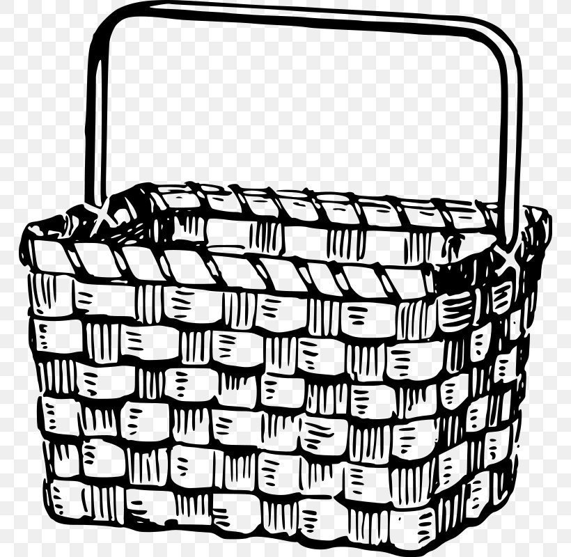 Coloring Book Picnic Baskets Easter Basket Drawing, PNG, 766x800px, Coloring Book, Apple, Basket, Black And White, Child Download Free