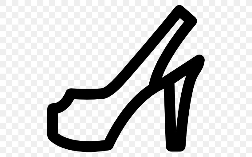 High-heeled Shoe Fashion, PNG, 512x512px, Shoe, Area, Black, Black And White, Boot Download Free