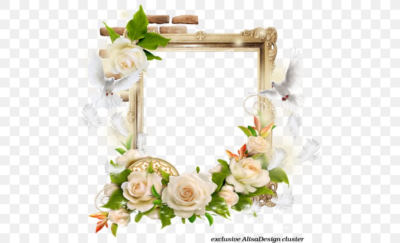 Picture Frames Wedding Decorative Arts Photography Floral Design, PNG, 500x500px, Picture Frames, Artificial Flower, Cut Flowers, Decorative Arts, Flora Download Free