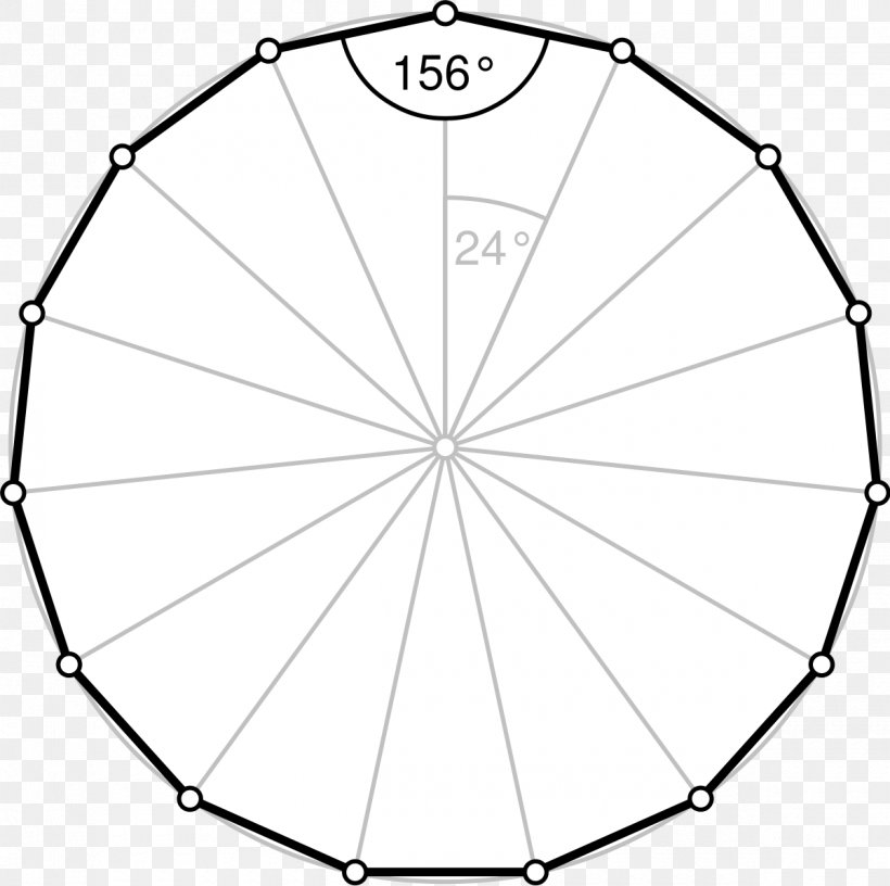 Regular Polygon Shape Icosagon Internal Angle, PNG, 1200x1195px, Polygon, Area, Bicycle Part, Bicycle Wheel, Black And White Download Free