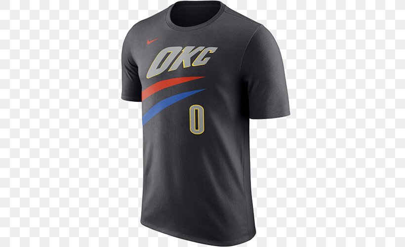 Oklahoma City Thunder T-shirt Jersey Nike, PNG, 500x500px, Oklahoma City Thunder, Active Shirt, Brand, Clothing, Crew Neck Download Free