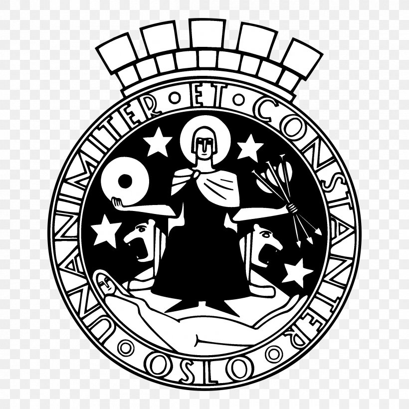 Coat Of Arms Of Oslo Stock Photography Urban Future, PNG, 2400x2400px, Oslo, Area, Badge, Black And White, Brand Download Free