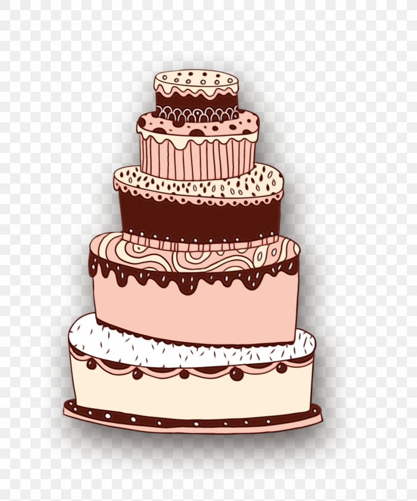 Wedding Cake, PNG, 1338x1604px, Watercolor, Baked Goods, Buttercream, Cake, Cake Decorating Download Free