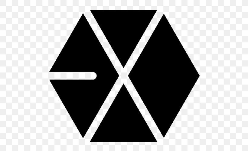 EXO K-pop Logo XOXO Growl, PNG, 500x500px, Exo, Area, Baekhyun, Black, Black And White Download Free
