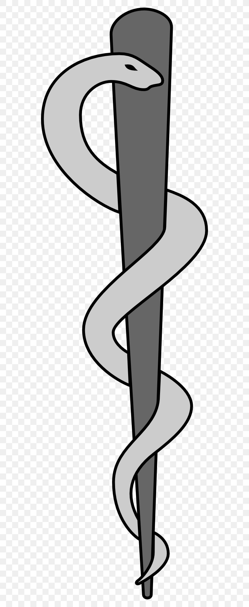 Rod Of Asclepius Wikipedia Wikimedia Commons, PNG, 600x2000px, Rod Of Asclepius, Asclepius, Black And White, Dentist, Disease Download Free
