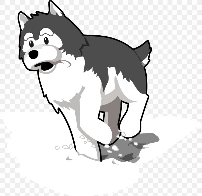 Siberian Husky Clip Art, PNG, 1979x1914px, Siberian Husky, Art, Black And White, Carnivoran, Cartoon Download Free