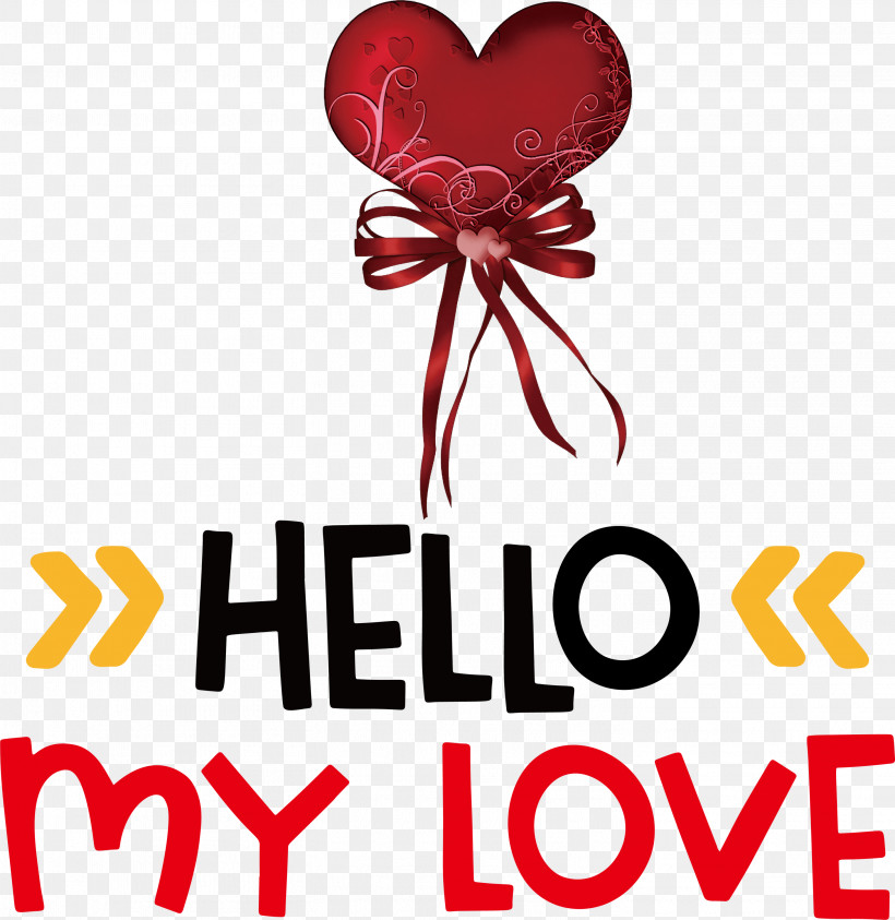 Hello My Love Valentines Day Quote, PNG, 2916x3000px, Hello My Love, Flower, Geometry, Line, Logo Download Free