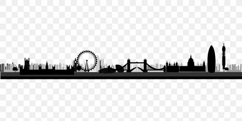 London T-shirt Skyline, PNG, 1280x640px, London, Black And White, City, Cityscape, England Download Free