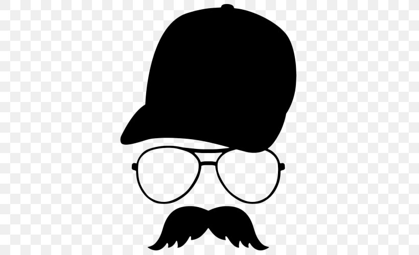 Moustache Glasses Hat Lip Fashion, PNG, 500x500px, Moustache, Black, Black And White, Cap, Chalk Download Free