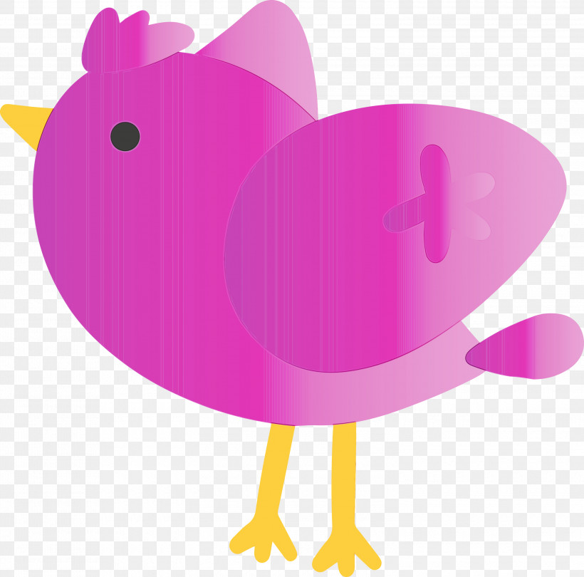 Pink Cartoon Magenta, PNG, 3000x2966px, Cute Cartoon Bird, Cartoon, Magenta, Paint, Pink Download Free