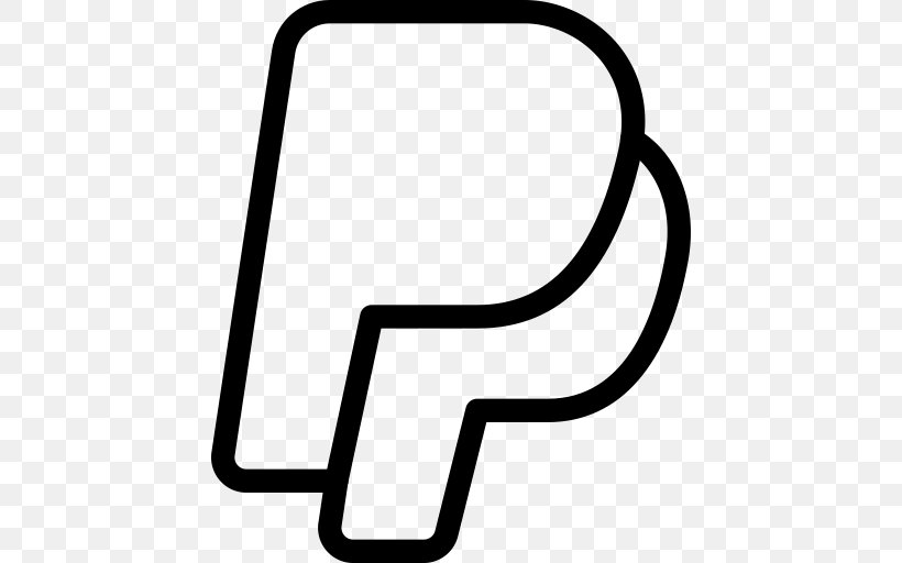 Logo PayPal, PNG, 512x512px, Logo, Area, Black, Black And White, Csssprites Download Free