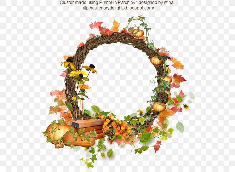 Floral Wreath Autumn Border, PNG, 600x600px, 2018, Floral Design, Art, Autumn, Blog Download Free
