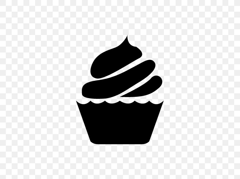 Cupcake Muffin Chocolate Brownie Frosting & Icing Red Velvet Cake, PNG, 614x614px, Cupcake, Bakery, Birthday Cake, Black, Black And White Download Free