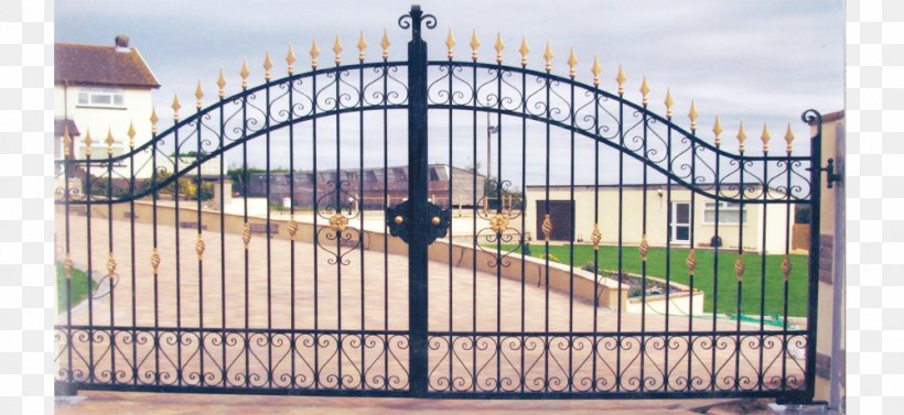 Fence Electric Gates Wrought Iron Electricity, PNG, 1000x460px, Fence, Cardiff, Clothes Iron, Driveway, Electric Gates Download Free
