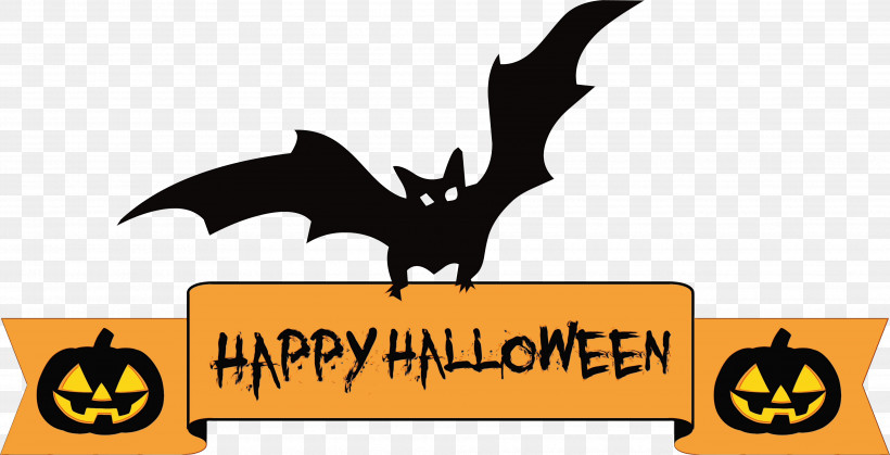 Logo Cartoon Character Meter Bat-m, PNG, 3935x2014px, Happy Halloween Banner, Batm, Biology, Cartoon, Character Download Free