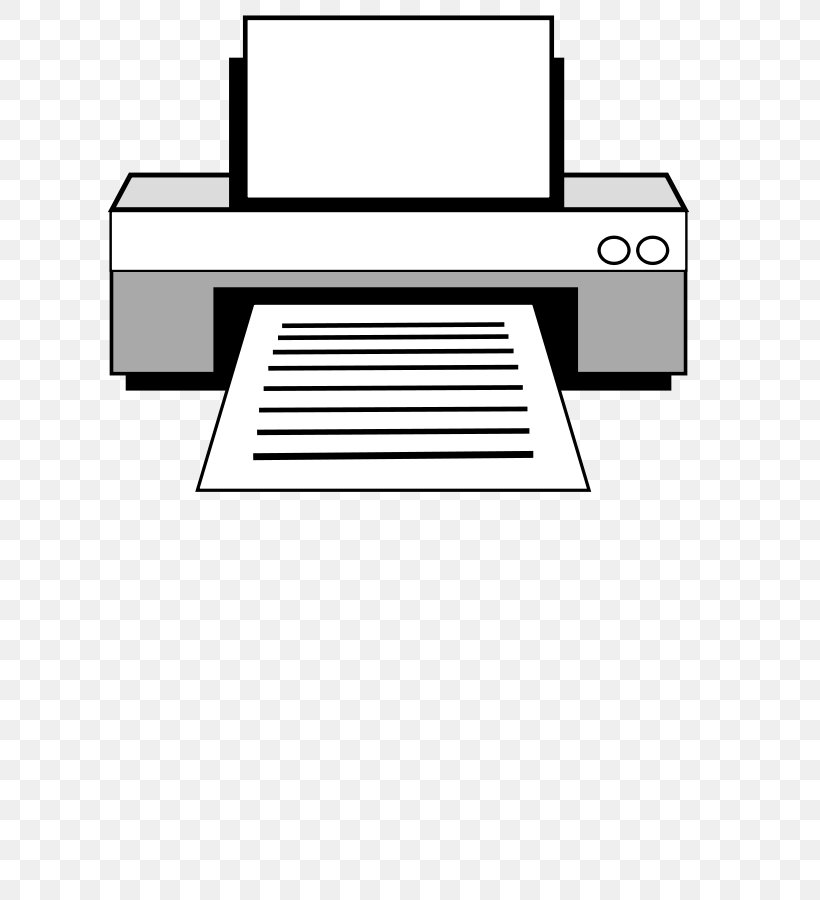 Printer Inkjet Printing Clip Art, PNG, 636x900px, Printer, Area, Black, Black And White, Brand Download Free