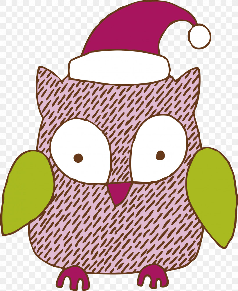 Owl Pink Green Cartoon Bird Of Prey, PNG, 2446x3000px, Christmas Owl, Bird, Bird Of Prey, Cartoon, Cartoon Owl Download Free