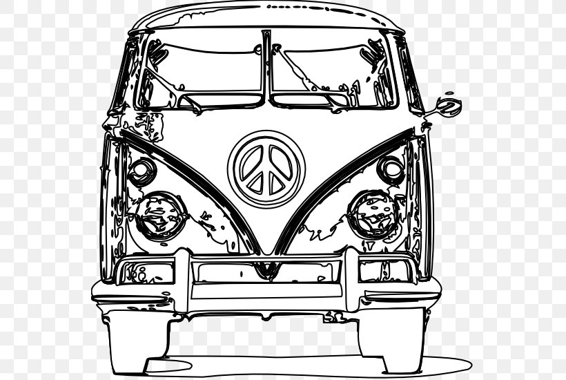 Volkswagen Type 2 Van Car Volkswagen Beetle, PNG, 555x550px, Volkswagen Type 2, Auto Part, Black And White, Campervan, Campervans Download Free