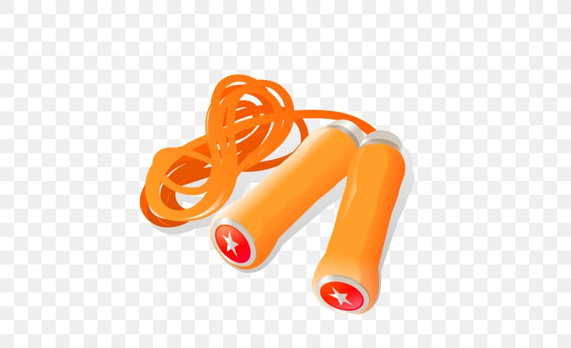 Skipping Rope Sports Equipment, PNG, 500x500px, Skipping Rope, Drawing, Flat Design, Orange, Rope Download Free