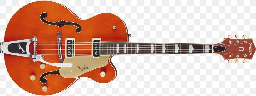 Gretsch 6120 Electric Guitar Bigsby Vibrato Tailpiece, PNG, 2400x899px, Watercolor, Cartoon, Flower, Frame, Heart Download Free