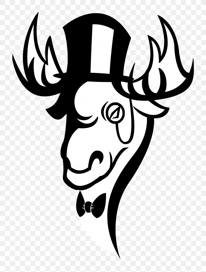 Reindeer Moose Red Deer Elk, PNG, 3830x5064px, Deer, Antler, Art, Artwork, Black And White Download Free
