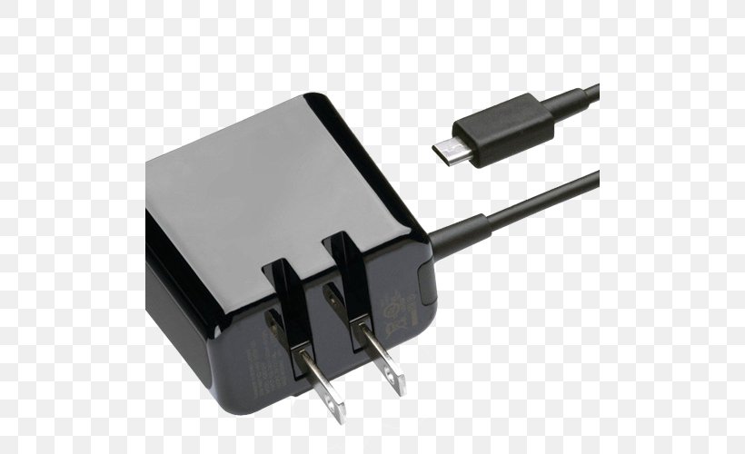 BlackBerry PlayBook Battery Charger AC Adapter Micro-USB, PNG, 500x500px, Blackberry Playbook, Ac Adapter, Adapter, Battery Charger, Blackberry Download Free