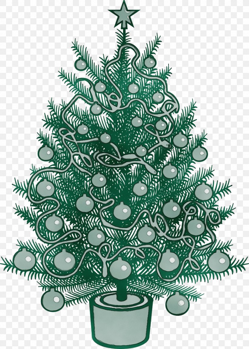 Christmas Tree, PNG, 913x1280px, Watercolor, Balsam Fir, Christmas Decoration, Christmas Ornament, Christmas Tree Download Free