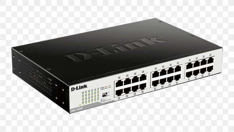 Gigabit Ethernet D-Link Network Switch Energy-Efficient Ethernet, PNG, 1664x936px, 19inch Rack, Gigabit Ethernet, Backbone Network, Computer Component, Computer Network Download Free