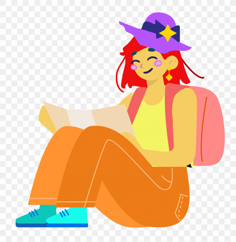 Sitting Sitting On Floor, PNG, 2436x2500px, Sitting, Behavior, Cartoon, Character, Headgear Download Free