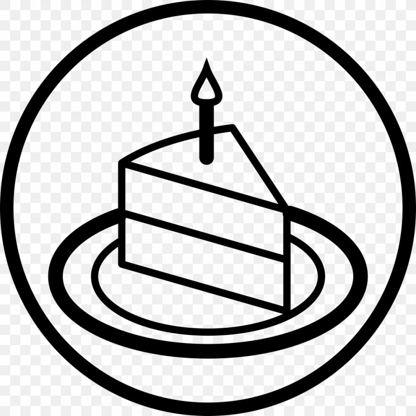 Black And White Clip Art, PNG, 980x980px, Black And White, Area, Birthday, Cake, Copyright Download Free