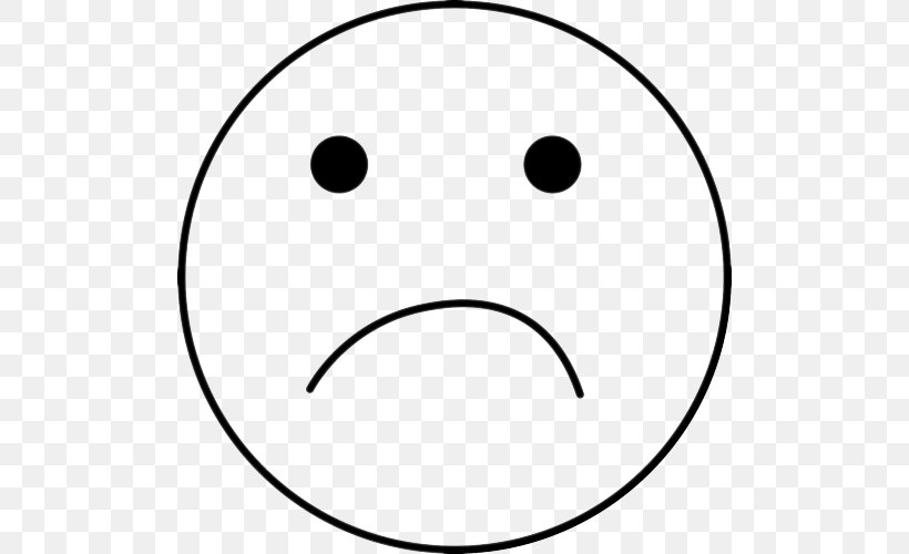 Coloring Book Frown Face Smiley, PNG, 500x500px, Coloring Book, Area, Black, Black And White, Child Download Free