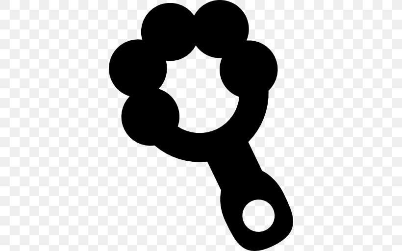 Symbol Area Black And White, PNG, 512x512px, Rattle, Area, Baby Rattle, Black And White, Handle Download Free