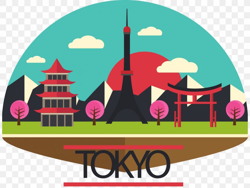 Tokyo Euclidean Vector, PNG, 2203x1654px, Tokyo, Art, Brand, Flat Design, Landscape Download Free