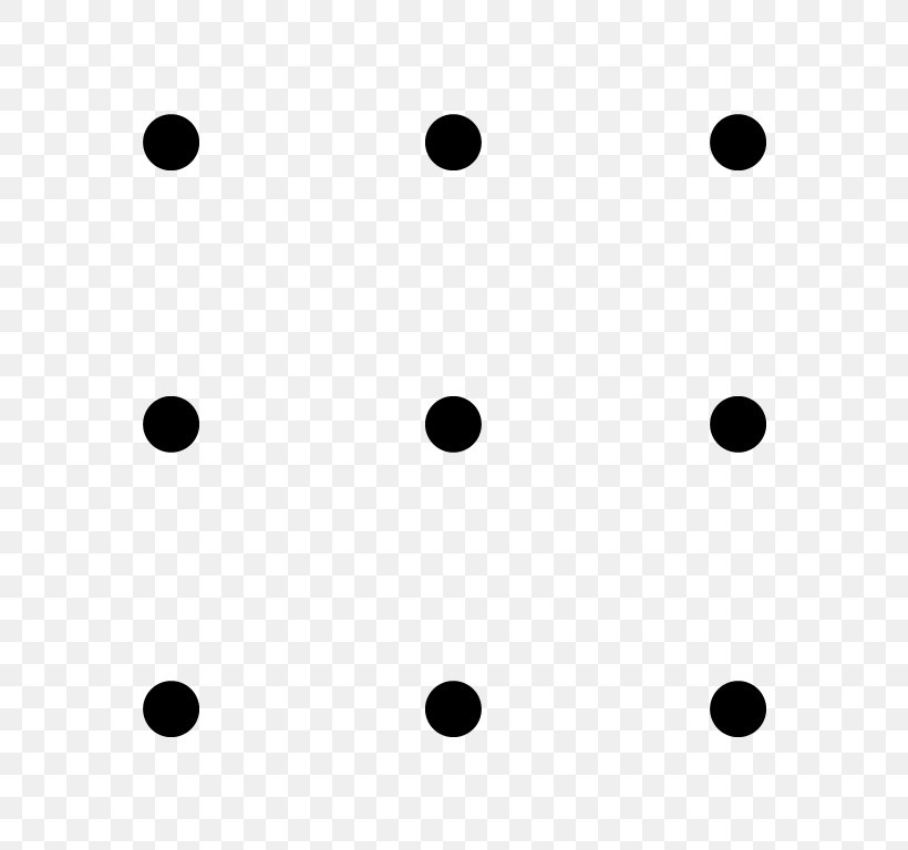Connect The Dots Think Outside The Box Puzzle Line, PNG, 768x768px, Dots, Black, Black And White, Brain Teaser, Connect The Dots Download Free