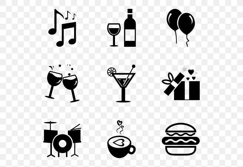 Party Clip Art, PNG, 600x564px, Party, Area, Black, Black And White, Brand Download Free