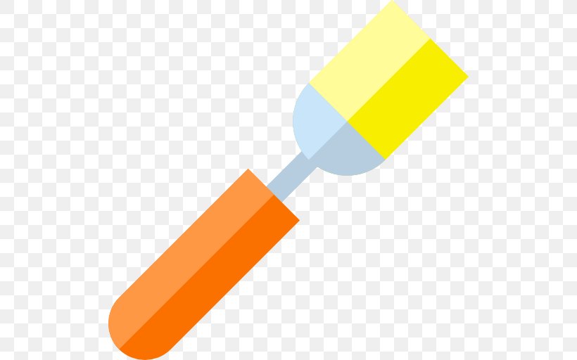 Paintbrush, PNG, 512x512px, Brush, Makeup Brush, Microsoft Paint, Orange, Paint Roller Download Free