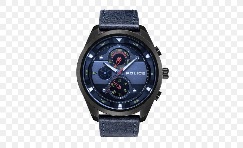 Watch Police Quartz Clock Strap, PNG, 500x500px, Watch, Brand, Chronograph, Clock, Dial Download Free