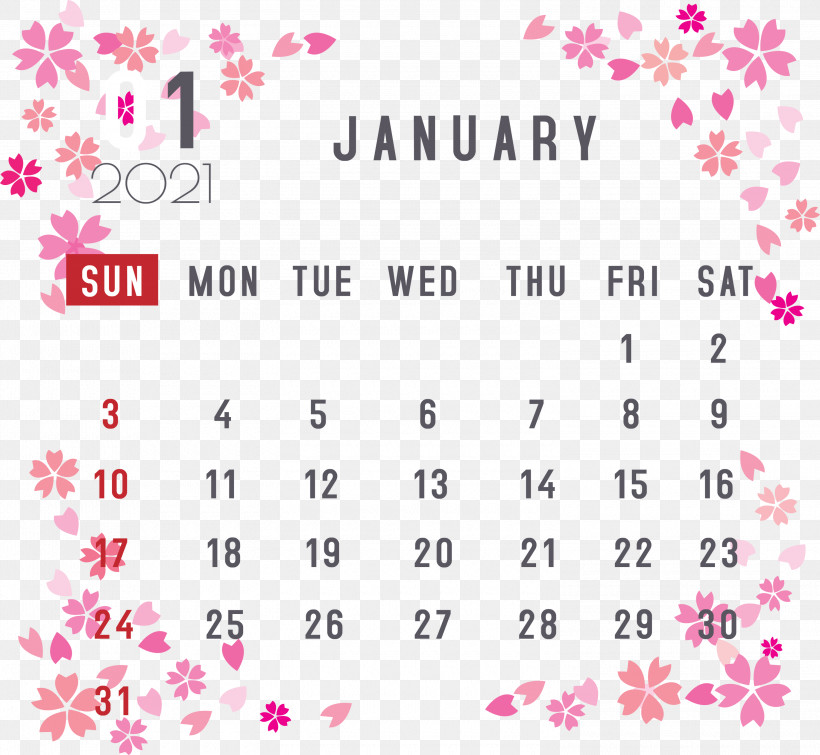 January 2021 Printable Calendar January Calendar, PNG, 3000x2763px, 2021 Calendar, January, Bibai, Calendar Date, Calendar System Download Free