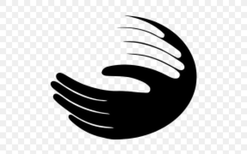 Logo Organization Negative Space, PNG, 512x512px, Logo, Black And White, Circle 7 Logo, Dribbble, Finger Download Free