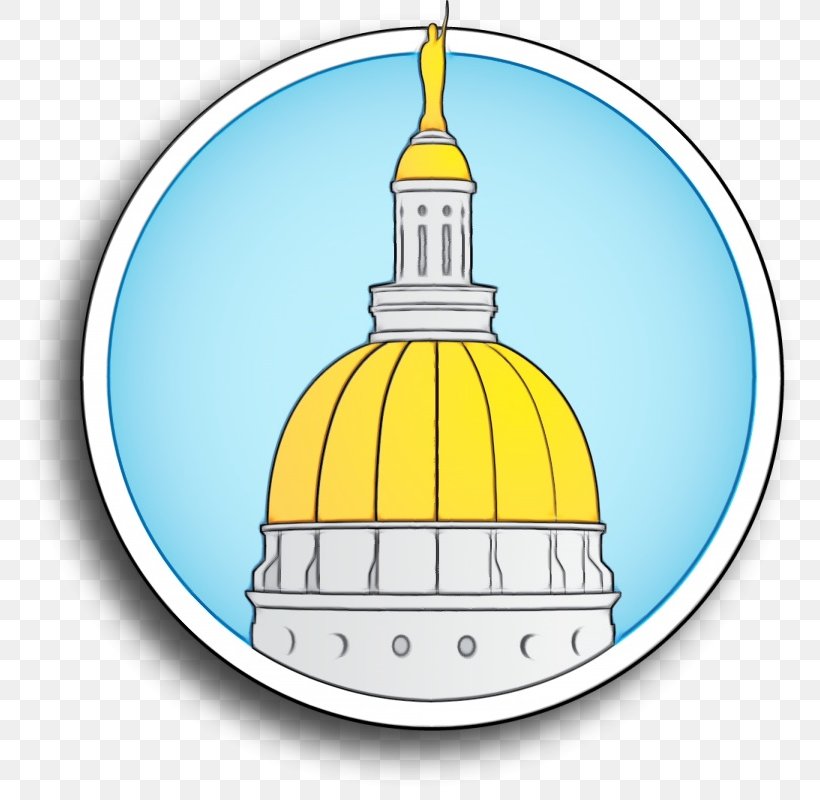 Dome Landmark Yellow Clip Art Dome, PNG, 798x800px, Watercolor ...