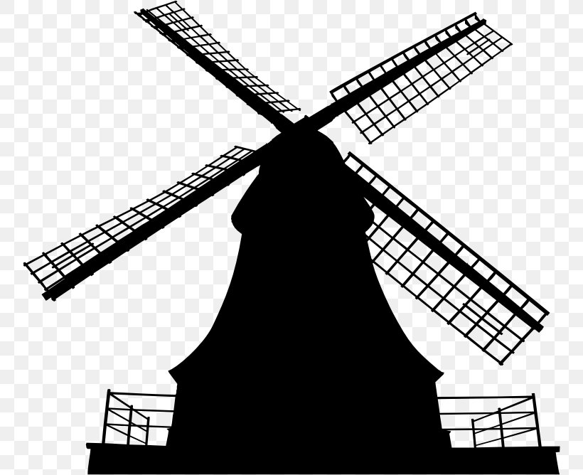 Netherlands Windmill Building Silhouette, PNG, 756x668px, Watercolor, Cartoon, Flower, Frame, Heart Download Free