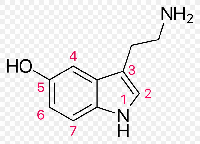 Serotonin Chemistry Food Chemical Formula Eating Disorder, PNG, 1280x928px, 5ht Receptor, Serotonin, Area, Black, Brand Download Free