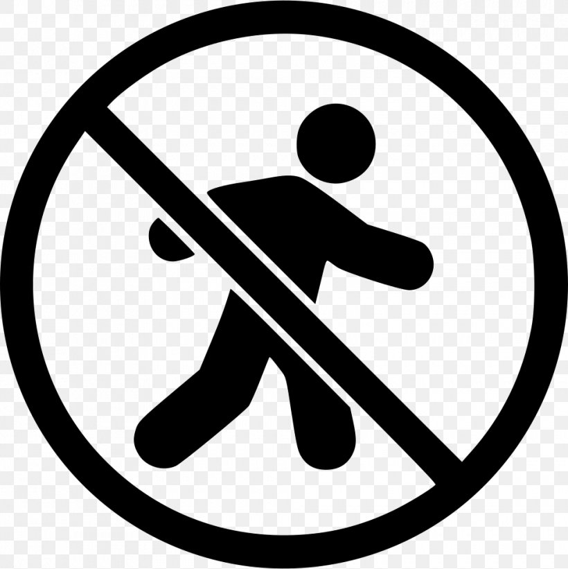 No Symbol Pedestrian Sign, PNG, 980x982px, No Symbol, Area, Black And White, Brand, Human Behavior Download Free