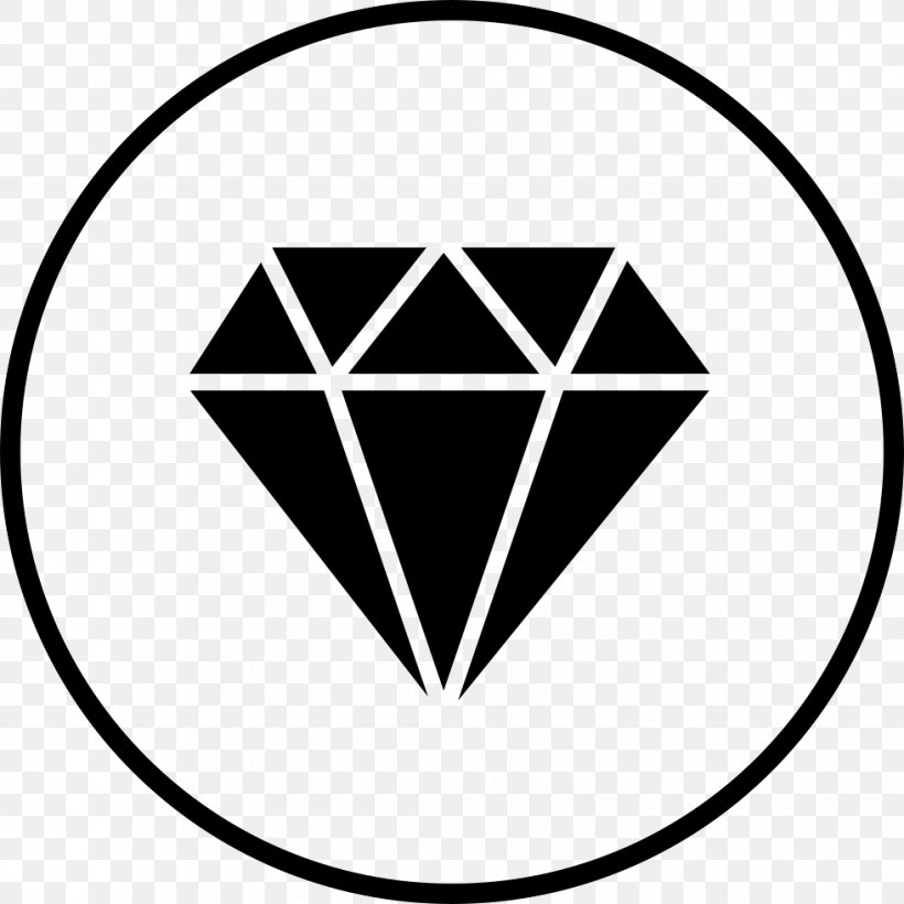 Vector Graphics Royalty-free Diamond Gemstone, PNG, 980x980px, Royaltyfree, Area, Black, Black And White, Blue Diamond Download Free